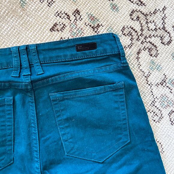 Kut from the Kloth Toothpick Skinny Jeans 25 2 Emerald Green Women's - Picture 3 of 7